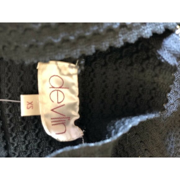 Devlin Deep Black Womens Size Xs Textured Skirt - Picture 12 of 12